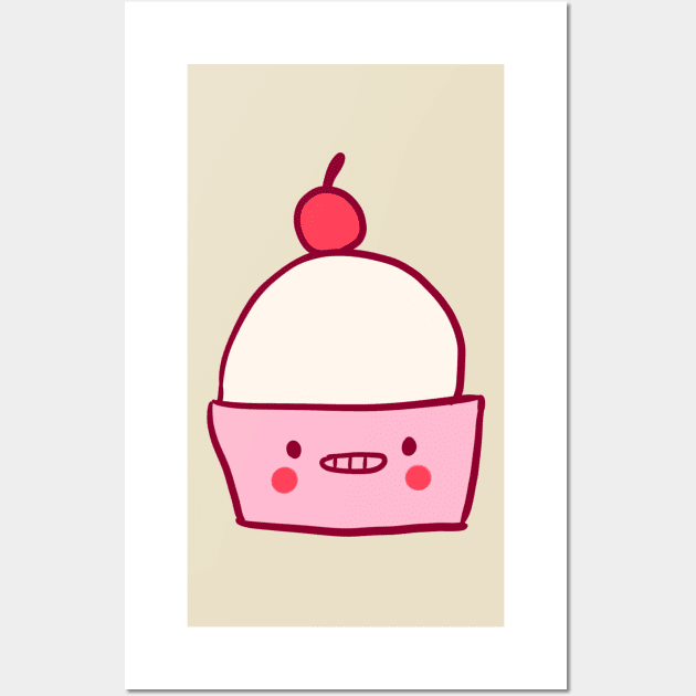 Cute Ice cream illustration Wall Art by Mayarart